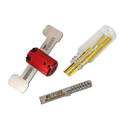 Llave impresion MUL T LOCK 7 pins con laminas de aluminio y palometa